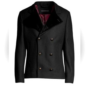COPY - John Varvatos USA - Wool Peacoat with velvety lapels